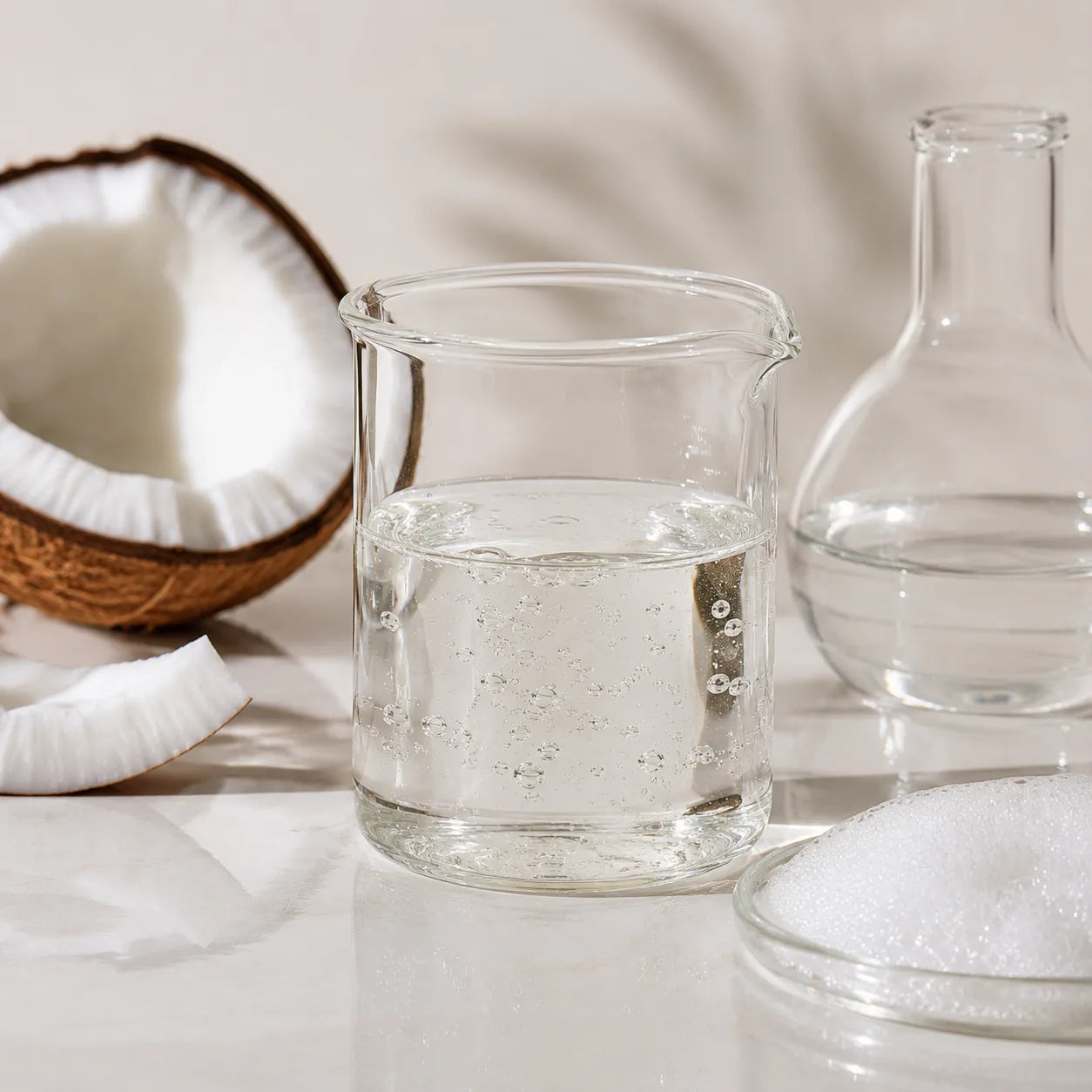 Cocamidopropyl betaine y espuma cosmética